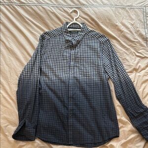 Men's Blue Checkered Shirt by Kenneth Cole